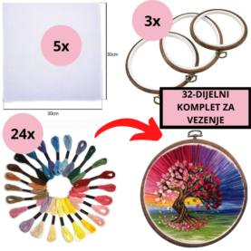 32-dijelni komplet za vezenje