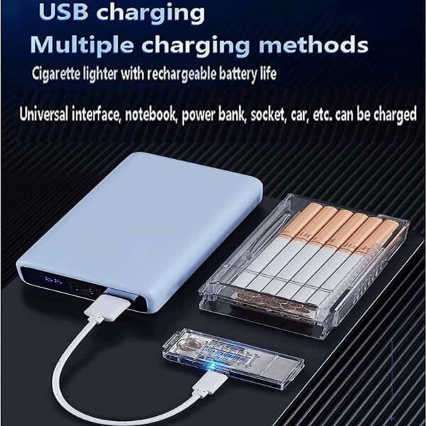 AKRILNA KUTIJA ZA CIGARETE S ELEKTRIČNIM UPALJAČEM LIGHTERCASE™ - Slika 8