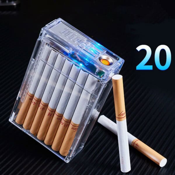 AKRILNA KUTIJA ZA CIGARETE S ELEKTRIČNIM UPALJAČEM LIGHTERCASE™ - Slika 4
