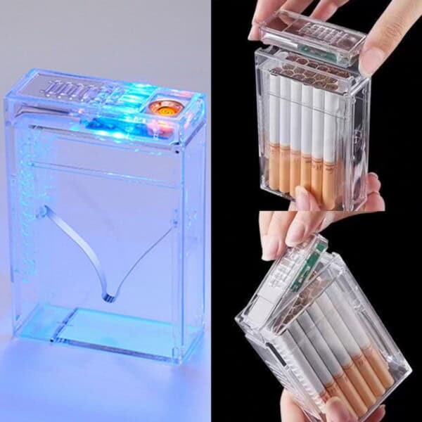 AKRILNA KUTIJA ZA CIGARETE S ELEKTRIČNIM UPALJAČEM LIGHTERCASE™ - Slika 6