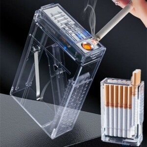 AKRILNA KUTIJA ZA CIGARETE S ELEKTRIČNIM UPALJAČEM LIGHTERCASE™