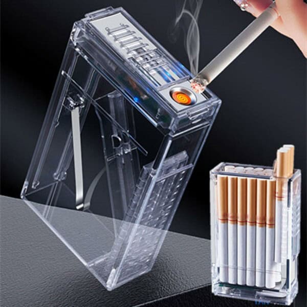 AKRILNA KUTIJA ZA CIGARETE S ELEKTRIČNIM UPALJAČEM LIGHTERCASE™