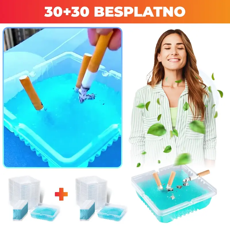 ASHFRESH: Prijenosna pepeljara bez dima i mirisa - 30+30 BESPLATNO