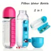 BOČICA ZA VODU S KUTIJOM ZA TABLETE 600 ML PILLFLASK™