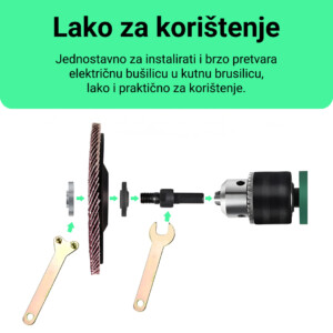 Alternative view of DrillGrinda™ Adapter za Kutnu Brusilicu za Električnu Bušilicu