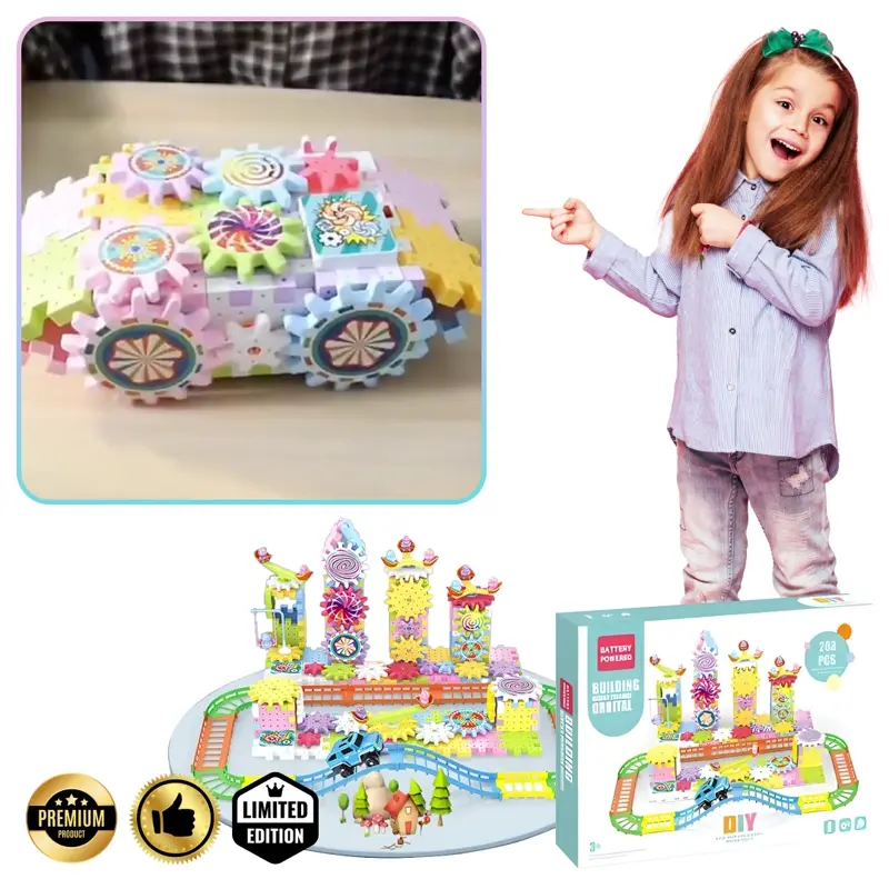 EduTrain - Električni Vlak STEM Set 203 Dijela