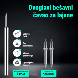 Alternative view of Naox™ - Set od 50 dvostrukih čavala za lajsne s alatima
