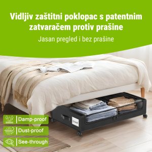 Alternative view of Bodovo™ - Set 2x spremnici za uštedu prostora s kotačima za ispod kreveta