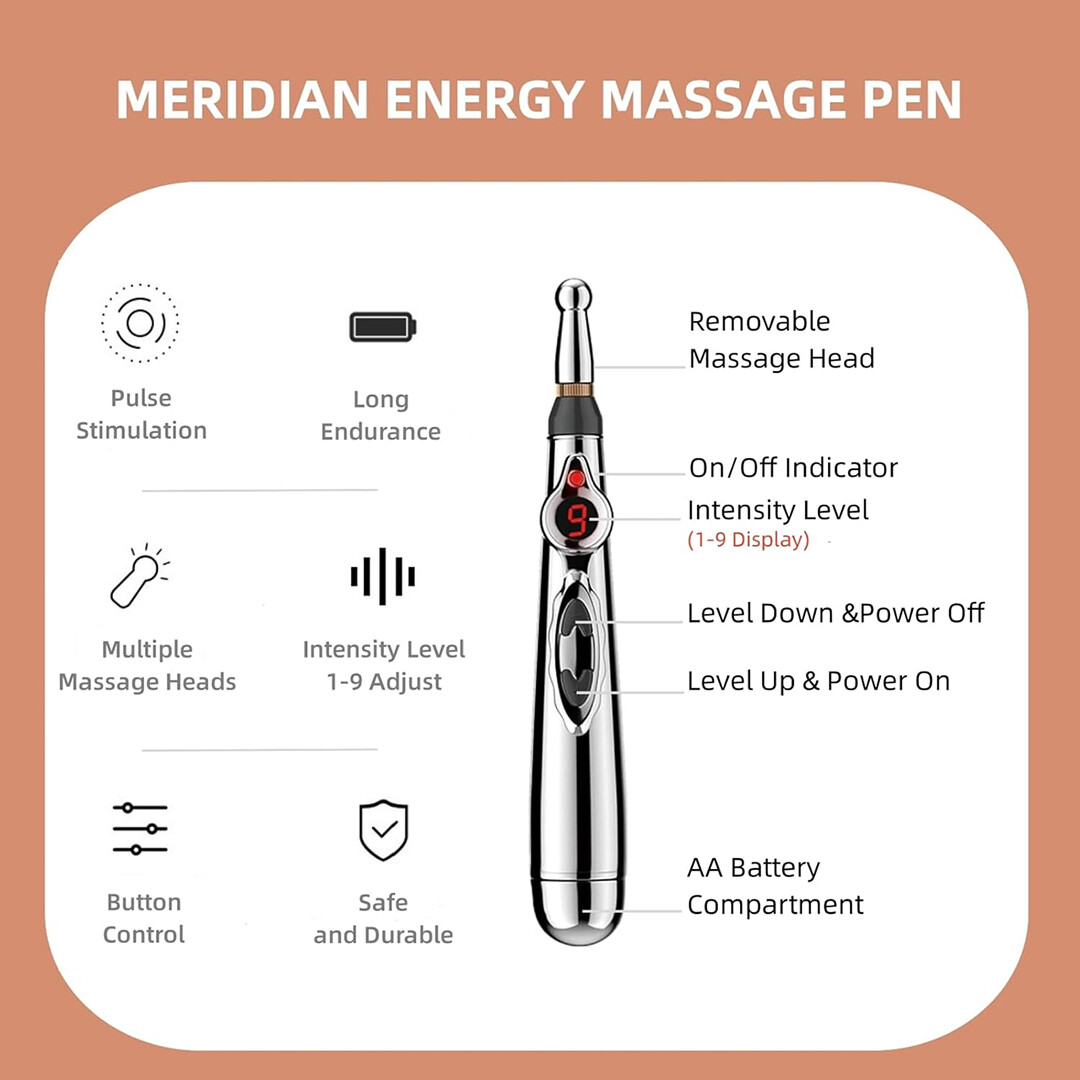 MassagePen™ – Elektronička Masažna Olovka za Akupunkturu 3-u-1 - Slika 3