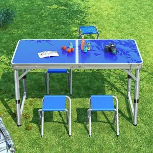 CampEase – Set Stol i 4 Sklopive Stolice